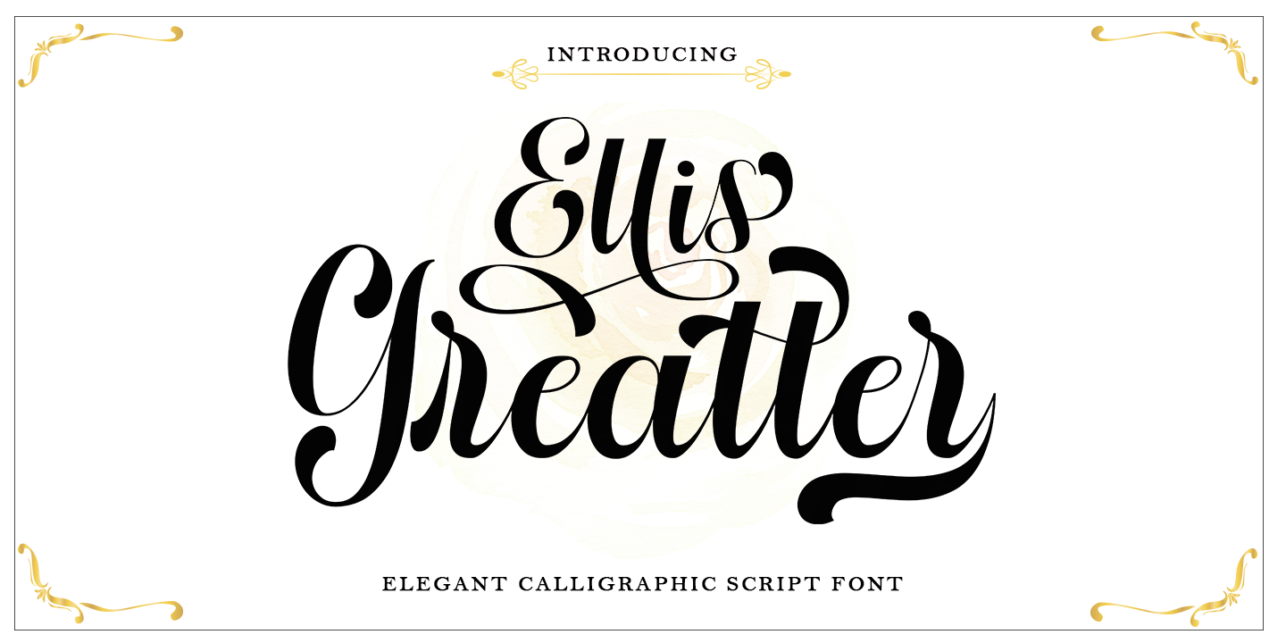 Beispiel einer Ellis Greatter-Schriftart